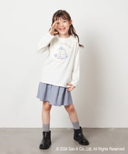 KJKJV80029 a.v.v KIDS(アー・ヴェ・ヴェ) [100-140]【すみっコぐらし】リバーシブルスパンコール長袖Ｔシャツ アイボリー