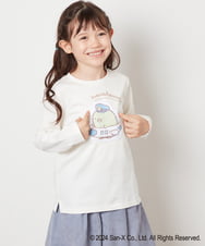 KJKJV80029 a.v.v KIDS(アー・ヴェ・ヴェ) [100-140]【すみっコぐらし】リバーシブルスパンコール長袖Ｔシャツ アイボリー