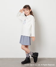 KJKJV80029 a.v.v KIDS(アー・ヴェ・ヴェ) [100-140]【すみっコぐらし】リバーシブルスパンコール長袖Ｔシャツ アイボリー