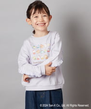 KJKJV81029 a.v.v KIDS(アー・ヴェ・ヴェ) [100-140]【すみっコぐらし】袖フリルデザイン長袖Ｔシャツ ラベンダー