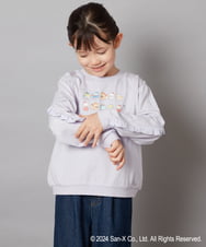 KJKJV81029 a.v.v KIDS(アー・ヴェ・ヴェ) [100-140]【すみっコぐらし】袖フリルデザイン長袖Ｔシャツ ラベンダー