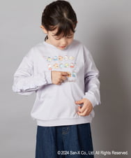 KJKJV81029 a.v.v KIDS(アー・ヴェ・ヴェ) [100-140]【すみっコぐらし】袖フリルデザイン長袖Ｔシャツ ラベンダー