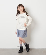 KJKJW39016 a.v.v KIDS(アー・ヴェ・ヴェ) [140-150]ロゴプリントロンＴ アイボリー