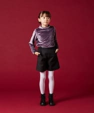 KJKKS44019 a.v.v KIDS(アー・ヴェ・ヴェ) [100-130]ベロアハイネックトップス ライトブルー