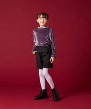 KJKKS44019 a.v.v KIDS(アー・ヴェ・ヴェ) [100-130]ベロアハイネックトップス ライトブルー