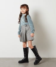 KJKKS44019 a.v.v KIDS(アー・ヴェ・ヴェ) [100-130]ベロアハイネックトップス ライトブルー