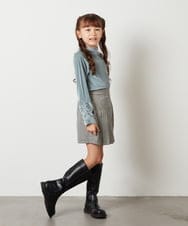 KJKKS44019 a.v.v KIDS(アー・ヴェ・ヴェ) [100-130]ベロアハイネックトップス ライトブルー