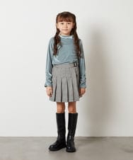 KJKKT44024 a.v.v KIDS(アー・ヴェ・ヴェ) [140-150]ベロアハイネックトップス ラベンダー