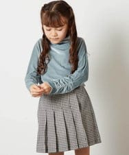 KJKKU44029 a.v.v KIDS(アー・ヴェ・ヴェ) [160]ベロアハイネックトップス ライトブルー