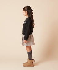 KJKKW41034 a.v.v KIDS(アー・ヴェ・ヴェ) [140-150]ワンポイントロゴ刺繍トレーナー ブラック