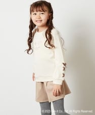 KJKLS82029 a.v.v KIDS(アー・ヴェ・ヴェ) [100-140]【すみっコぐらし】袖リボントレーナー アイボリー