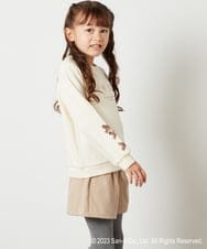 KJKLS82029 a.v.v KIDS(アー・ヴェ・ヴェ) [100-140]【すみっコぐらし】袖リボントレーナー アイボリー