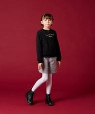 KJKLU60039 a.v.v KIDS(アー・ヴェ・ヴェ) [160]フロントカットジャカードロゴトレーナー アイボリー