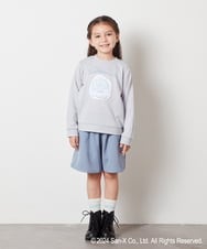 KJKLV80029 a.v.v KIDS(アー・ヴェ・ヴェ) [100-140]【すみっコぐらし】リバーシブルスパンコールトレーナー ライトブルー