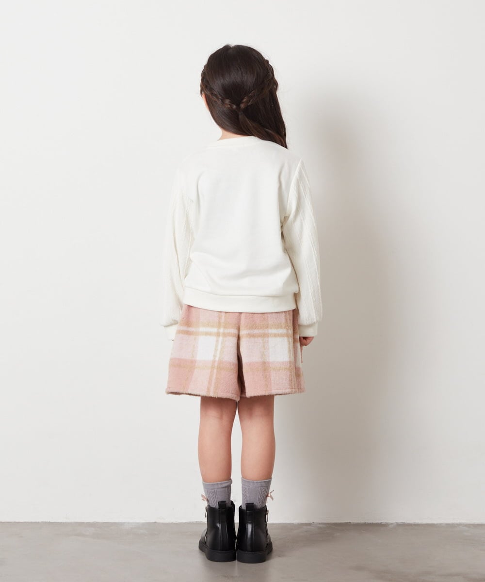 KJKLV81029 a.v.v KIDS(アー・ヴェ・ヴェ) [100-140]【すみっコぐらし】ケーブルデザイントレーナー アイボリー