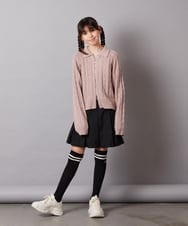 KJLAA01029 a.v.v KIDS(アー・ヴェ・ヴェ) [100-130]ベルト付きプリーツスカパン ベージュ