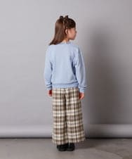 KJLAA03034 a.v.v KIDS(アー・ヴェ・ヴェ) [120-130]サスペンダー付きワイドパンツ ベージュ(チェック)