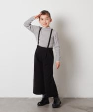 KJLAA03034 a.v.v KIDS(アー・ヴェ・ヴェ) [120-130]サスペンダー付きワイドパンツ ベージュ(チェック)