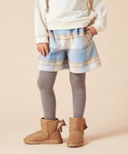 KJLAA44029 a.v.v KIDS(アー・ヴェ・ヴェ) [100-130]シャギーチェックショートパンツ ライトブルー