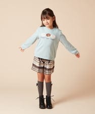 KJLAA44029 a.v.v KIDS(アー・ヴェ・ヴェ) [100-130]シャギーチェックショートパンツ ライトブルー