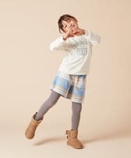 KJLAA44029 a.v.v KIDS(アー・ヴェ・ヴェ) [100-130]シャギーチェックショートパンツ ライトブルー