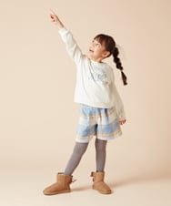 KJLAA44029 a.v.v KIDS(アー・ヴェ・ヴェ) [100-130]シャギーチェックショートパンツ ライトブルー