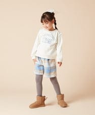 KJLAA44029 a.v.v KIDS(アー・ヴェ・ヴェ) [100-130]シャギーチェックショートパンツ ライトブルー