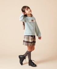 KJLAB44034 a.v.v KIDS(アー・ヴェ・ヴェ) [140-150]シャギーチェックショートパンツ ブラウン