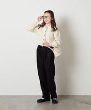 KJLAV70034 a.v.v KIDS(アー・ヴェ・ヴェ) [100-130]タックテーパードパンツ ブラック