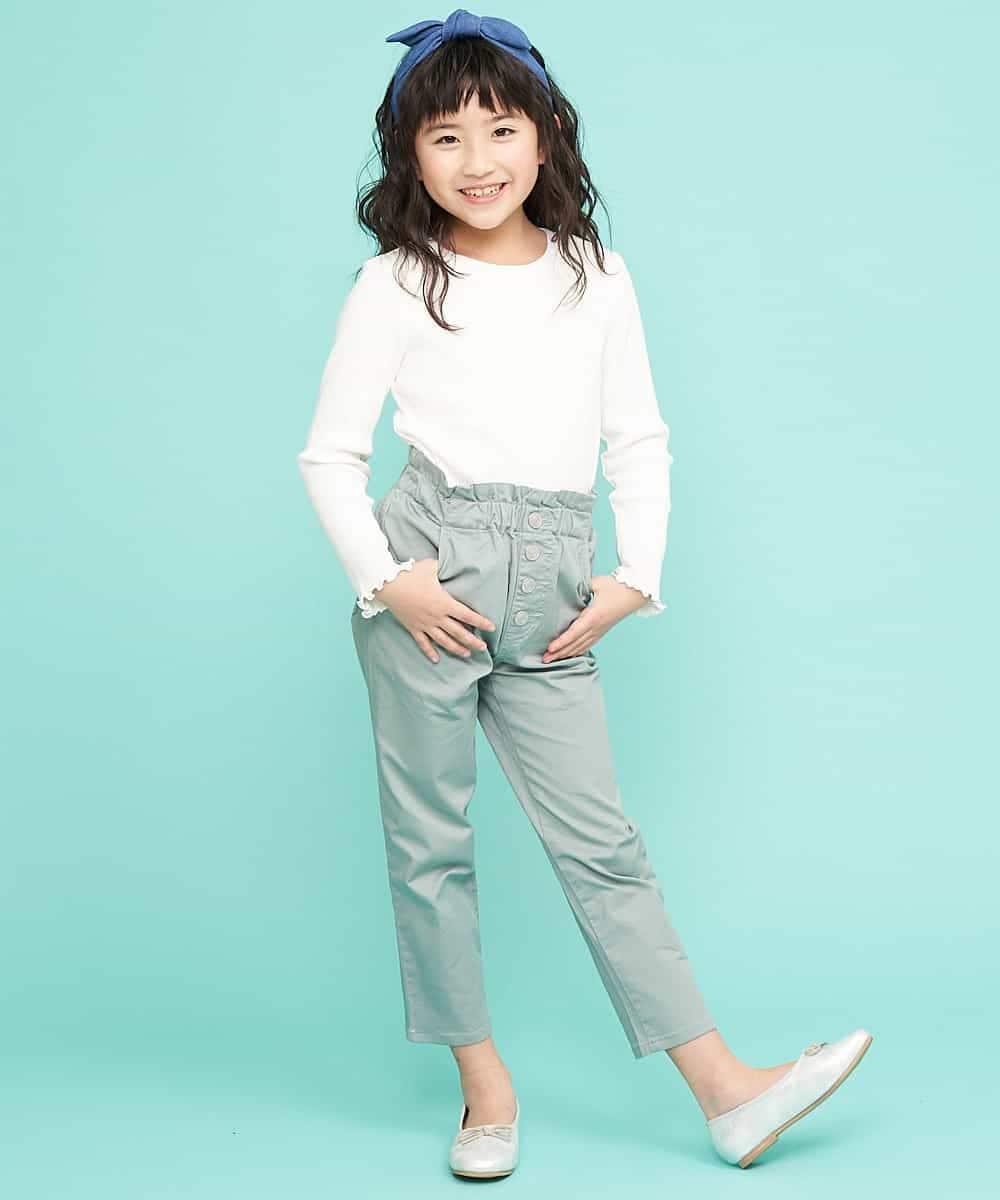 KJLDJ01029 a.v.v KIDS(アー・ヴェ・ヴェ) [100-130]【洗える】サスペンダーツキワイドテーパードパンツ[WEB限定サイズ] ライトブルー