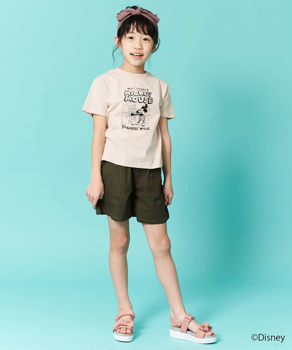 KJLFM31024 a.v.v KIDS(アー・ヴェ・ヴェ) [100-130]アソート無地柄ショートパンツ[WEB限定サイズ] カーキ