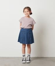 KJLGS01029 a.v.v KIDS(アー・ヴェ・ヴェ) [100-130]フロントポケットタックプリーツスカパン ラベンダー