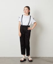 KJLGV04029 a.v.v KIDS(アー・ヴェ・ヴェ) [100-130]サスペンダー付きテーパードパンツ ベージュ