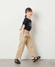 KJLGV04029 a.v.v KIDS(アー・ヴェ・ヴェ) [100-130]サスペンダー付きテーパードパンツ ベージュ