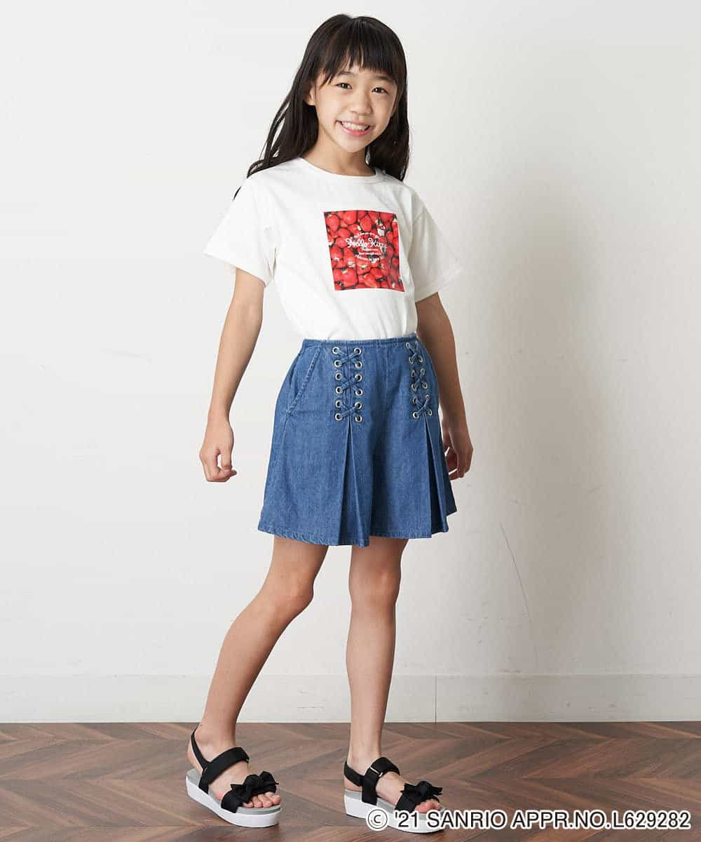 KJLHM03029 a.v.v KIDS(アー・ヴェ・ヴェ) [100-130]ダブルレースアップ ショートパンツ[WEB限定サイズ] ブルー