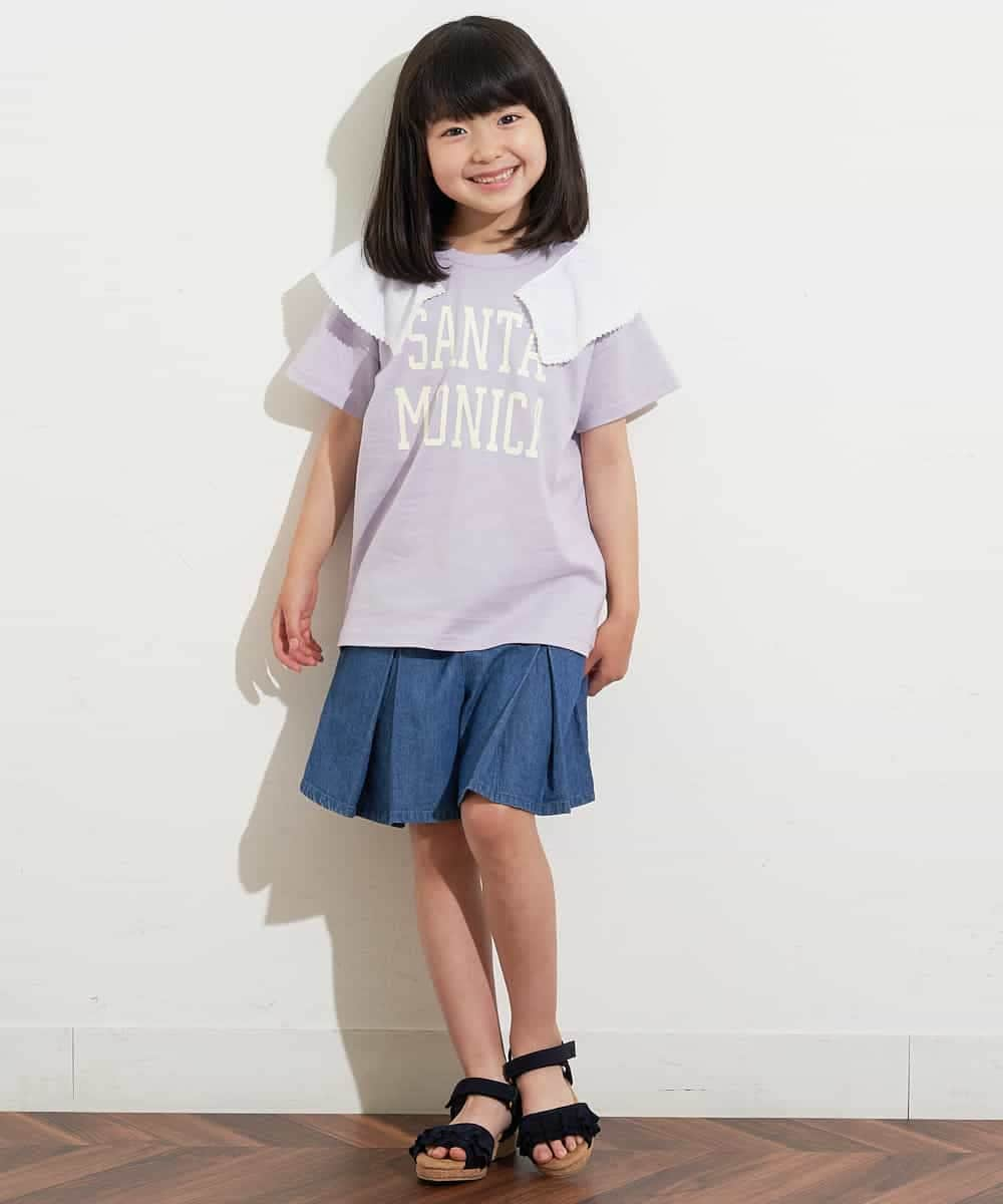 KJLHM03029 a.v.v KIDS(アー・ヴェ・ヴェ) [100-130]ダブルレースアップ ショートパンツ[WEB限定サイズ] ブルー