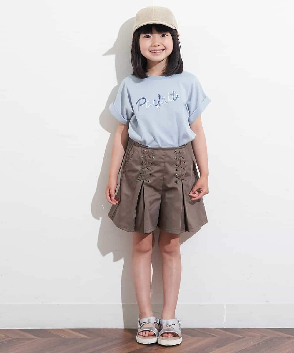 KJLHM03029 a.v.v KIDS(アー・ヴェ・ヴェ) [100-130]ダブルレースアップ ショートパンツ[WEB限定サイズ] ブルー