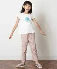 KJLHM06034 a.v.v KIDS(アー・ヴェ・ヴェ) [110-130]サスペンダー付きバックレースアップカラーパンツ[WEB限定サイズ] ピンク