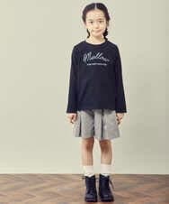 KJLJQ34034 a.v.v KIDS(アー・ヴェ・ヴェ) [140-150]チェック柄ショートパンツ ブラウン