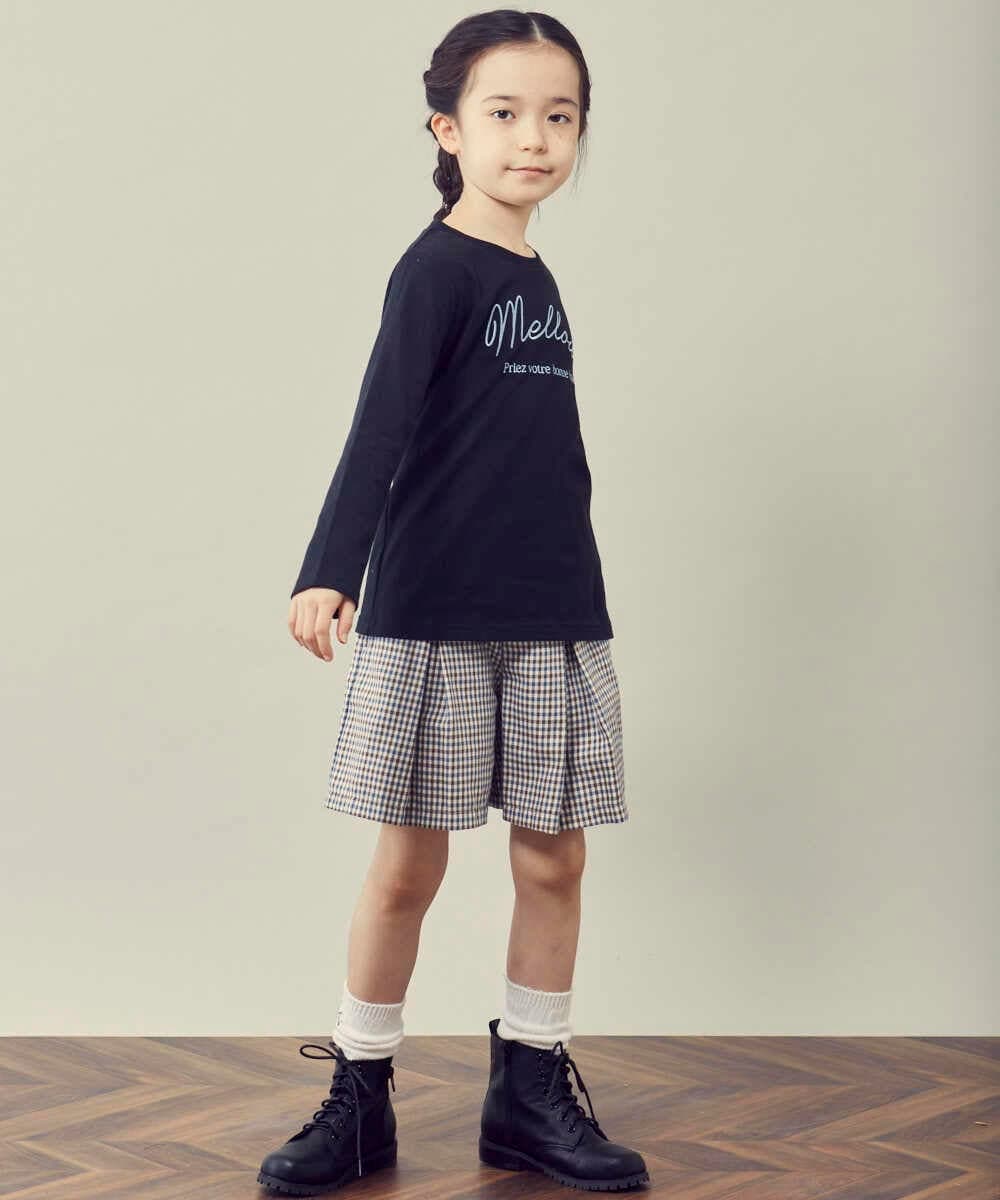 KJLJQ34034 a.v.v KIDS(アー・ヴェ・ヴェ) [140-150]チェック柄ショートパンツ ブラウン