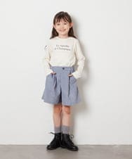 KJLJV30029 a.v.v KIDS(アー・ヴェ・ヴェ) [120-130]タックショートパンツ ライトブルー