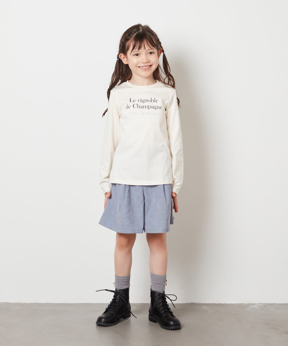 KJLJW30034 a.v.v KIDS(アー・ヴェ・ヴェ) [140-150]タックショートパンツ ライトブルー