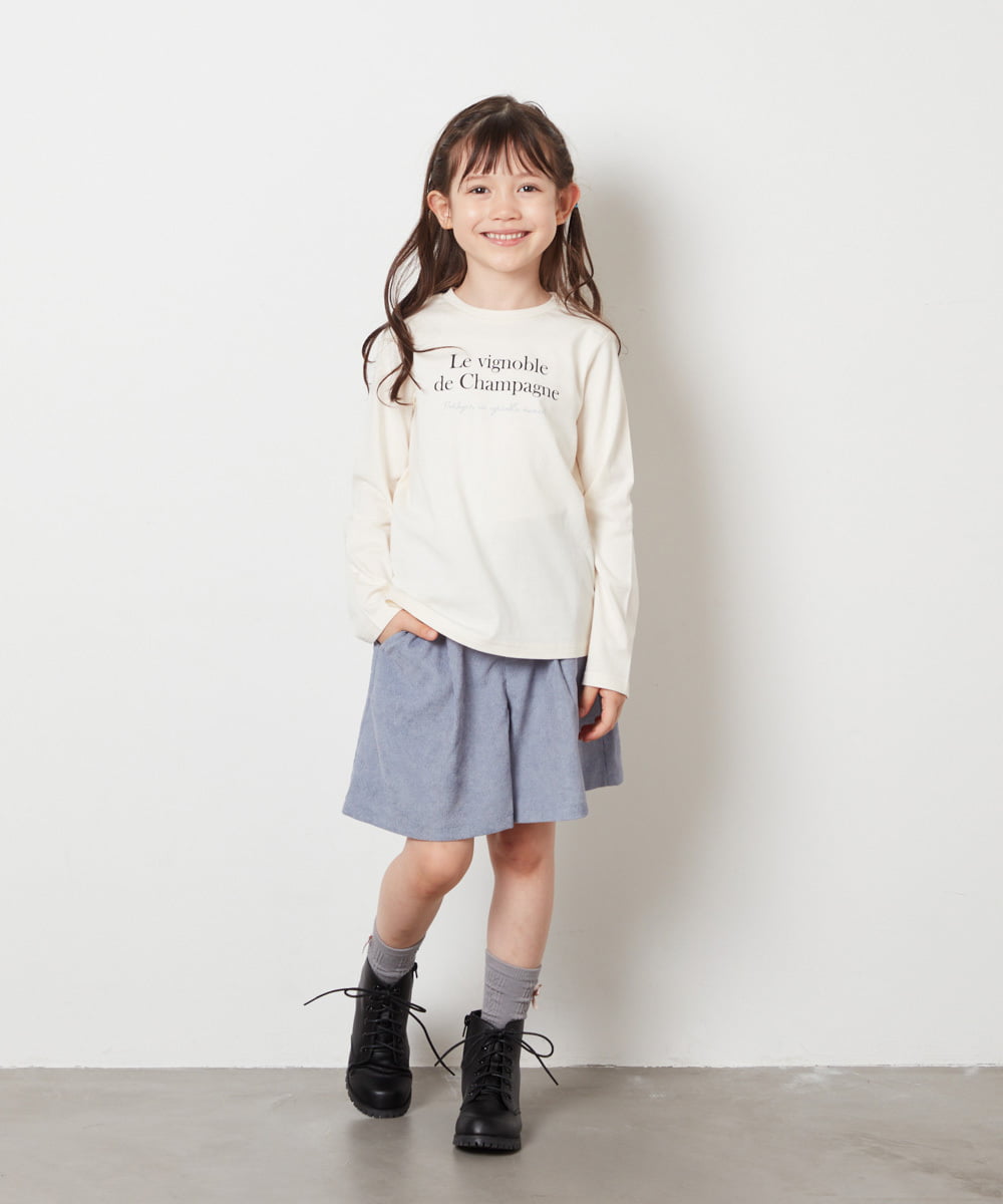 KJLJW30034 a.v.v KIDS(アー・ヴェ・ヴェ) [140-150]タックショートパンツ ライトブルー