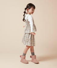 KJLJW36034 a.v.v KIDS(アー・ヴェ・ヴェ) [140-150]オータムチェックタックショートパンツ ベージュ