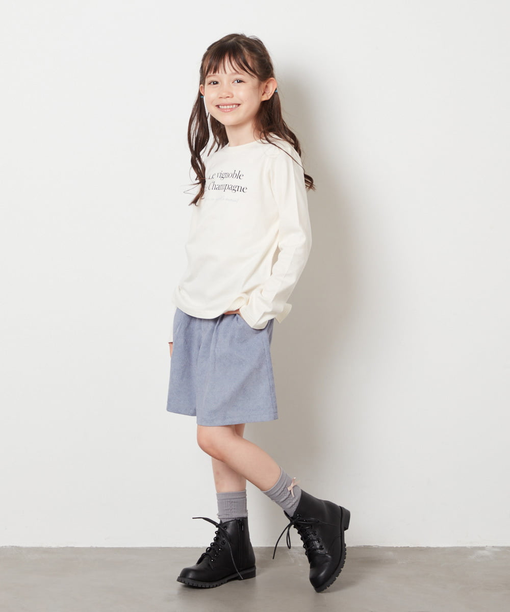 KJLJX30039 a.v.v KIDS(アー・ヴェ・ヴェ) [160]タックショートパンツ ダークグレー