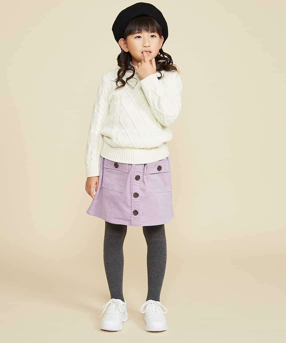 KJLKG03029 a.v.v KIDS(アー・ヴェ・ヴェ) [100-130]コーデュロイワークラップパンツ[WEB限定サイズ] ラベンダー