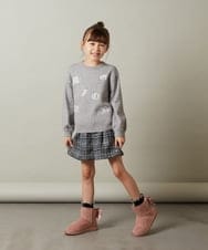 KJLKS44029 a.v.v KIDS(アー・ヴェ・ヴェ) [100-130]シャギーチェックショートパンツ ブラック