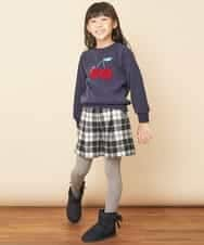 KJLLJ20029 a.v.v KIDS(アー・ヴェ・ヴェ) [100-130]シャギーチェックキュロット[WEB限定サイズ] ブラウン