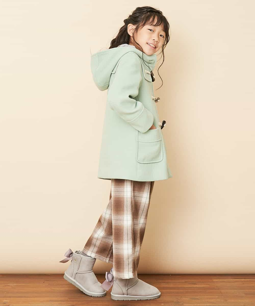 KJLLJ26034 a.v.v KIDS(アー・ヴェ・ヴェ) [100-130]サスペンダー付きチェックワイドパンツ[WEB限定サイズ] ネイビー