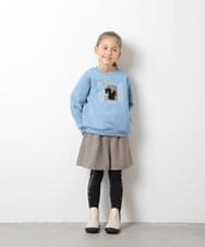 KJLLQ66034 a.v.v KIDS(アー・ヴェ・ヴェ) [140-150]バックル付きチェック柄キュロット ブラック